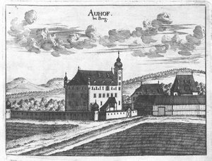 Grawer, widok zamku Auhof, Górna Austria